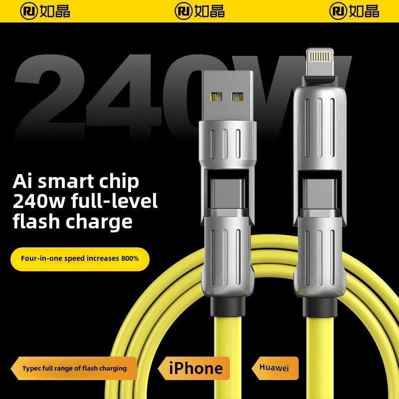 Carga rápida quatro em um adequada para Apple 16 Cabo de dados 240W Cabo de carregamento de celular pd20w Tablet 100w Ho