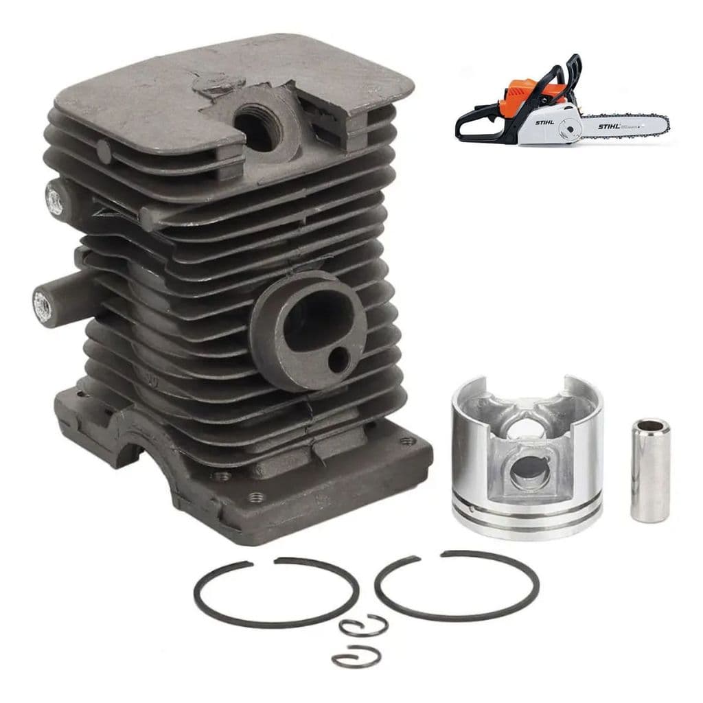 Kit Cilindro Pistão Anéis Motosserra St MS180 38mm Completo