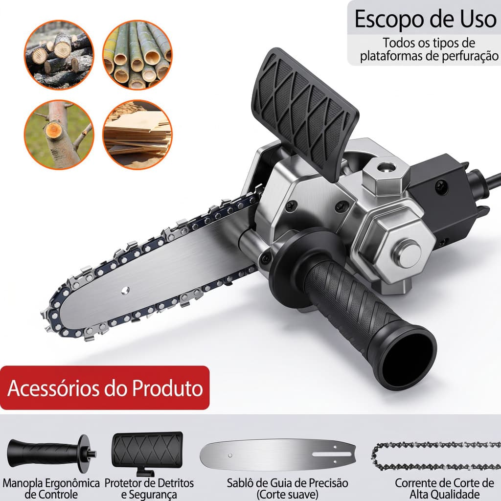 Portable Chainsaw Adapter for Drill and Screwdriver