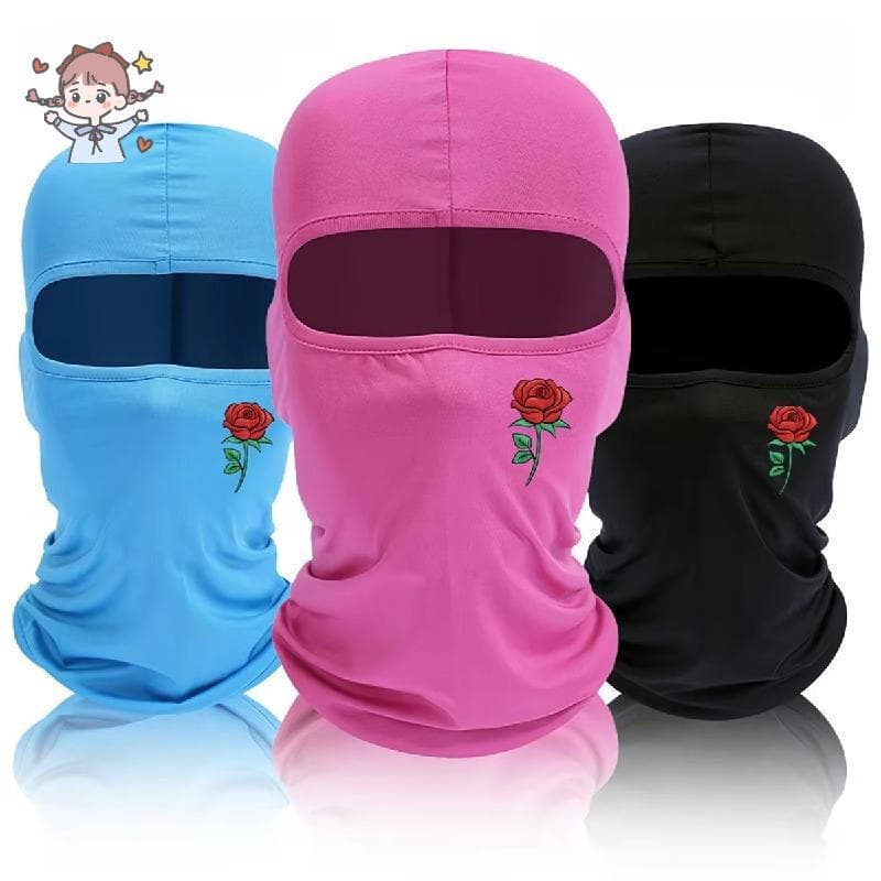 Máscara Facial Com Estampa De Rosa , De Esqui Proteção UV Para Homens E Mulheres , Polainas De Pescoço Respiráveis Cicli