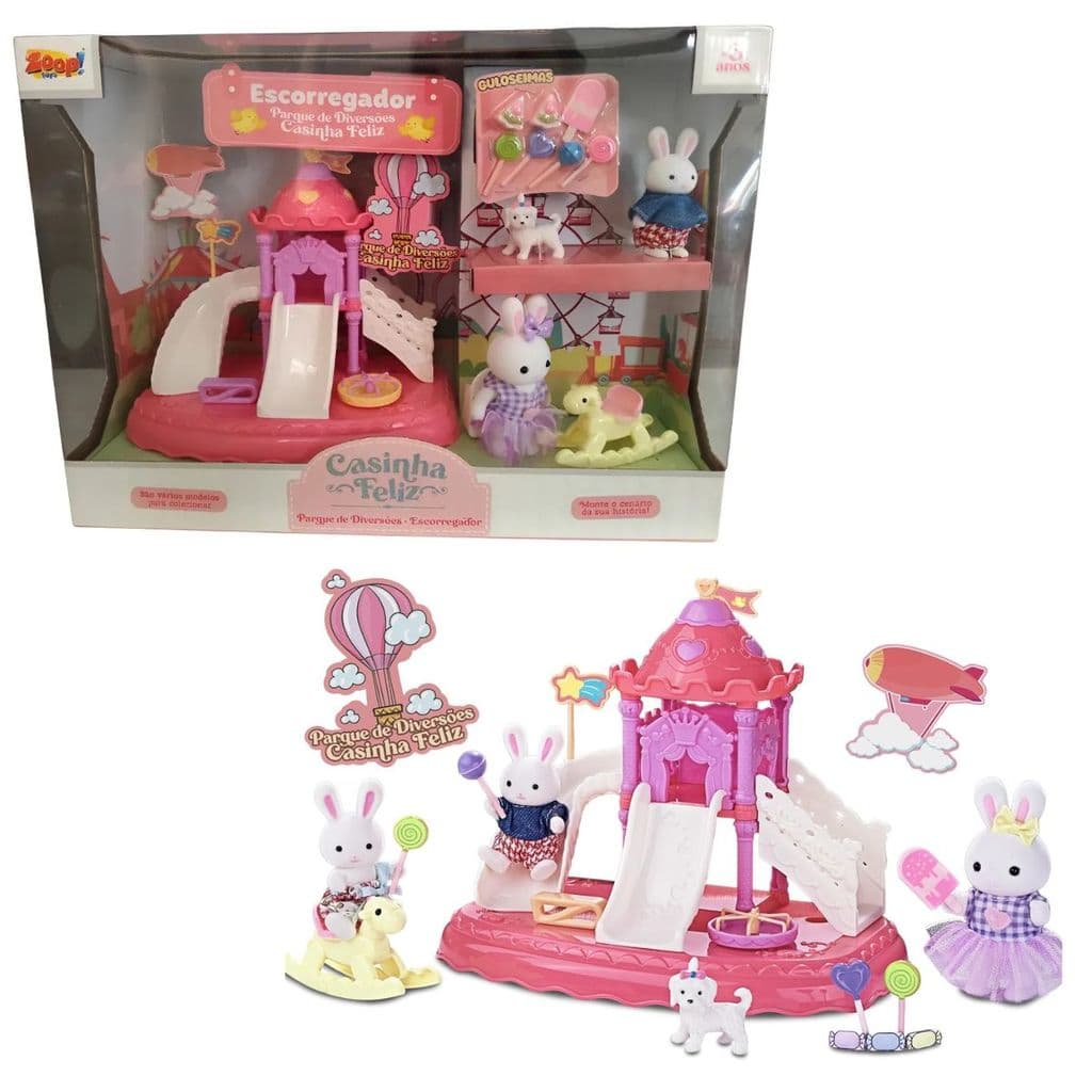 Casinha Feliz Parque de Diversões Escorregador ZP01357 Zoop Toys