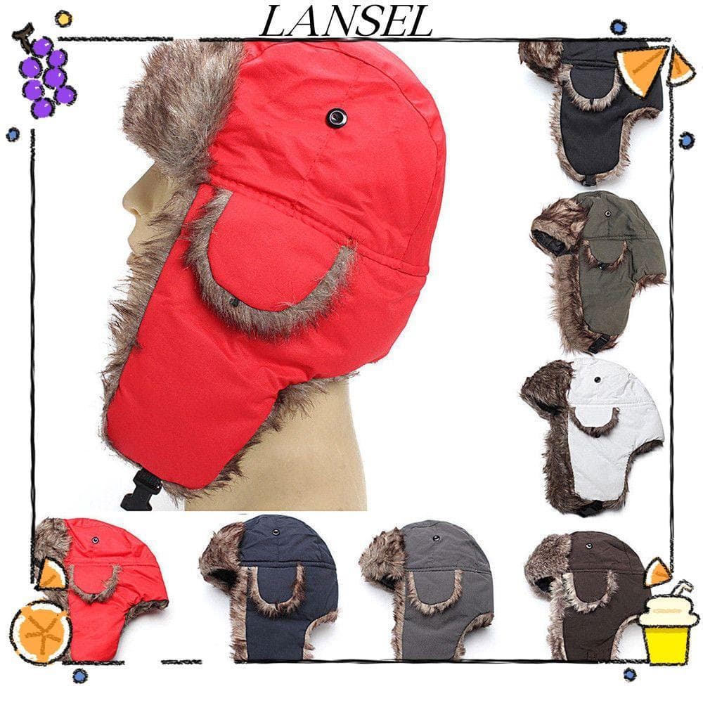 Chapéus De Inverno LANSEL Chapéu De Esqui Quente Com Aba Para Orelha