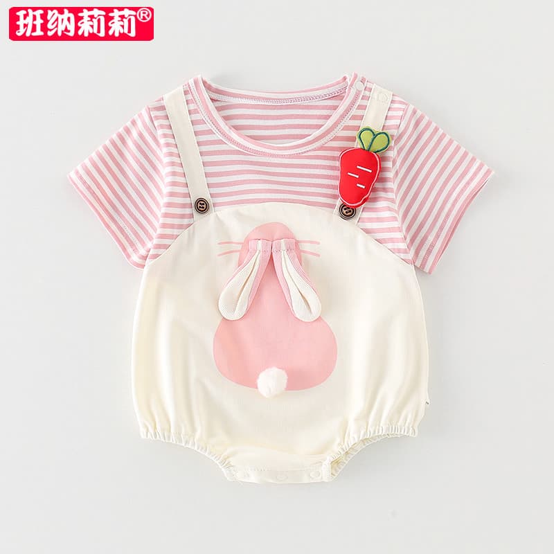 Roupas de verão para bebês Roupas de verão para bebês Roupas de verão para bebês Super fofas de um ano de idade Algodão