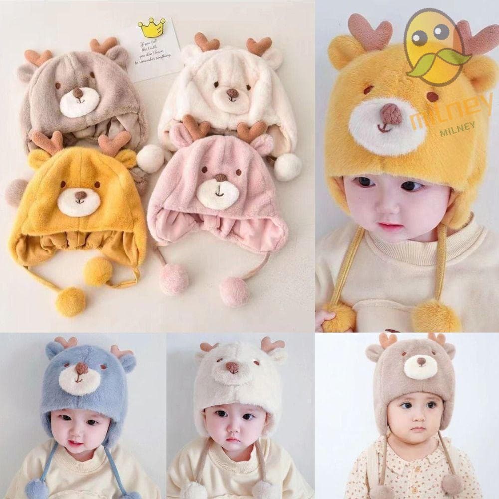 Chapéu De Bebê De Inverno MILLNEY , Gorro Infantil De Pelúcia À Prova De Vento , Proteção De Ouvido Para Bebês De 2 A 8