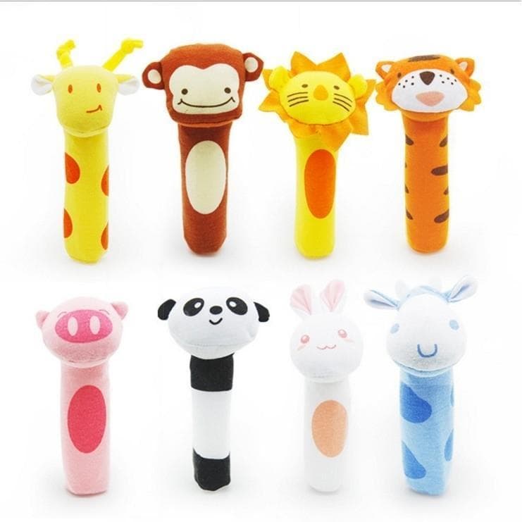 Animal recém-nascido bb vara 0-1 anos de idade bebê bibi vara pano do bebê calmante brinquedo embreagem vara 0-3-6 meses