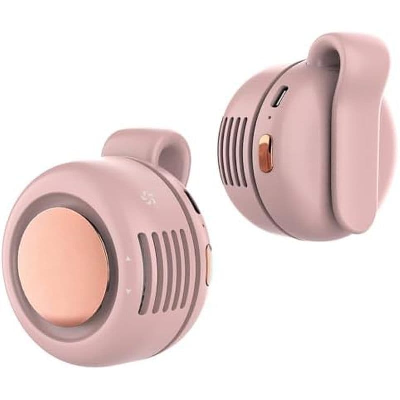 Clipe Silencioso Em BladeZ FanZ Portátil USB-C Carga Rápida Mãos-Livres Cintura E Pescoçocool Recarregáveluvw Rosa yalas