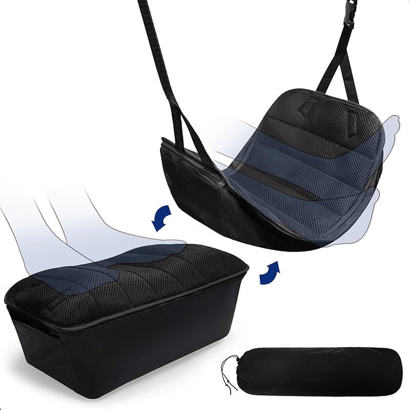Sling cinta avião viagem resto portátil almofada de descanso do carro apoio para os pés almofada Airbag rede perna ferra