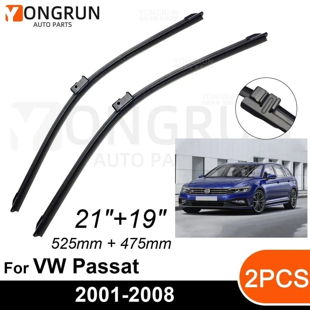 Limpadores De Para-Brisa Dianteiro De Carro VW Passat Variante (Estade) 2001-2008 Lâmina De Limpador De Borracha 21 " +