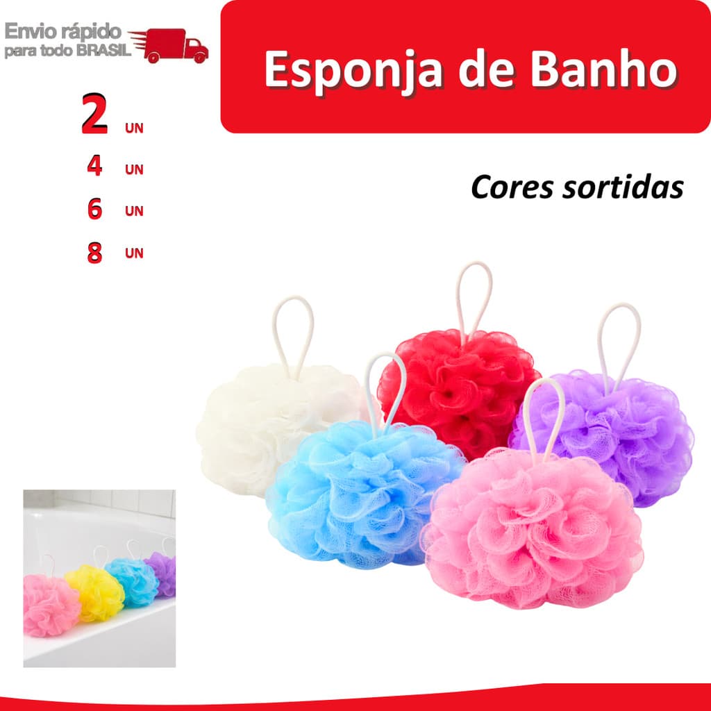 2/4/6/8 Bucha de banho Esponja limpeza suave higiene hidratação chuveiro sabão espuma