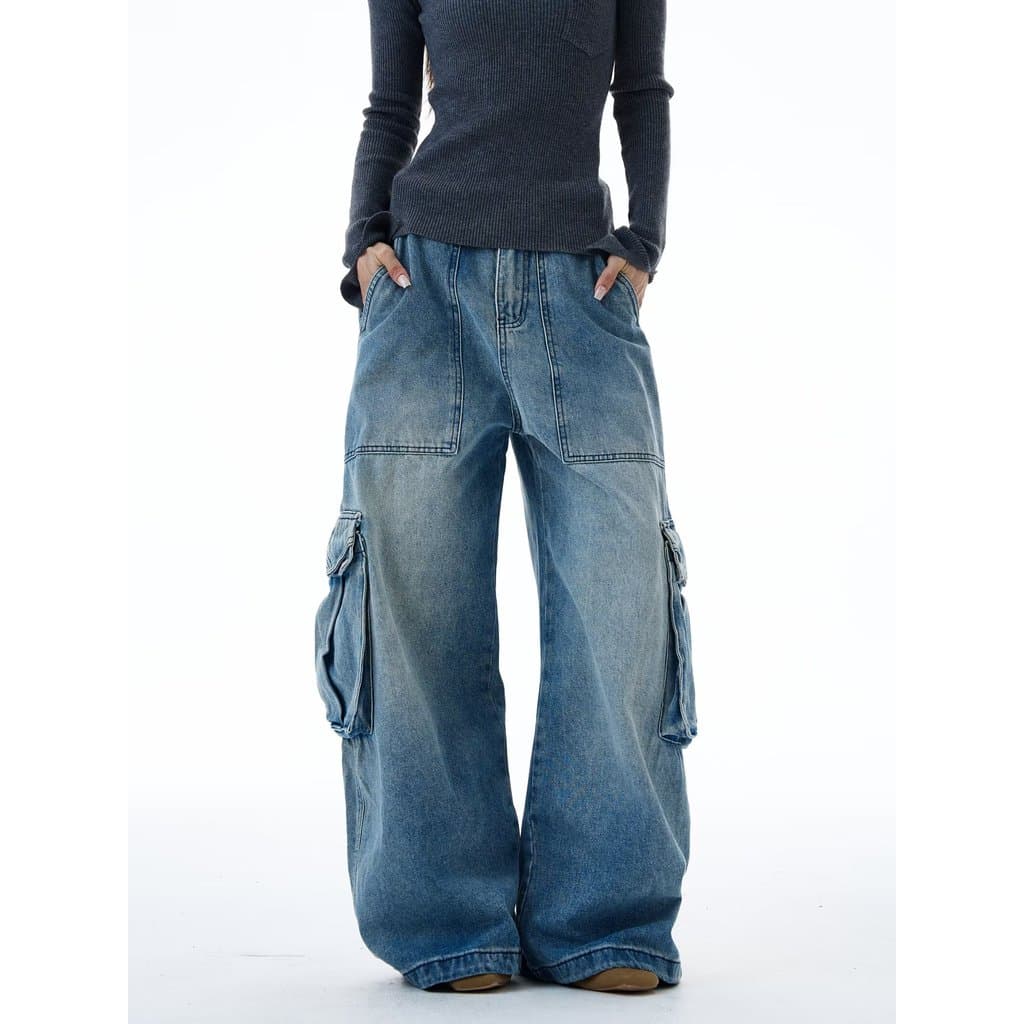 Estilo Hong Kong na moda masculina verão novo estilo 2025 carta única Jeans Hip Hop ins na moda High Street na moda rufi