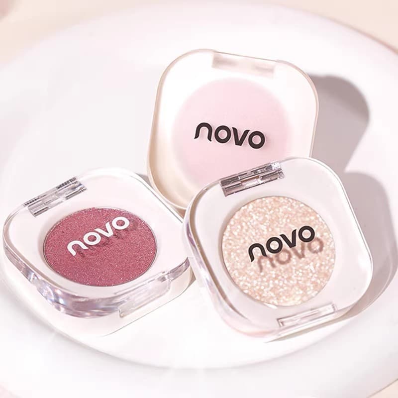 Novo sombra fosca pérola diamante brilhante batatas picadas rosto iluminando sombra sol vermelho Blush destacando um