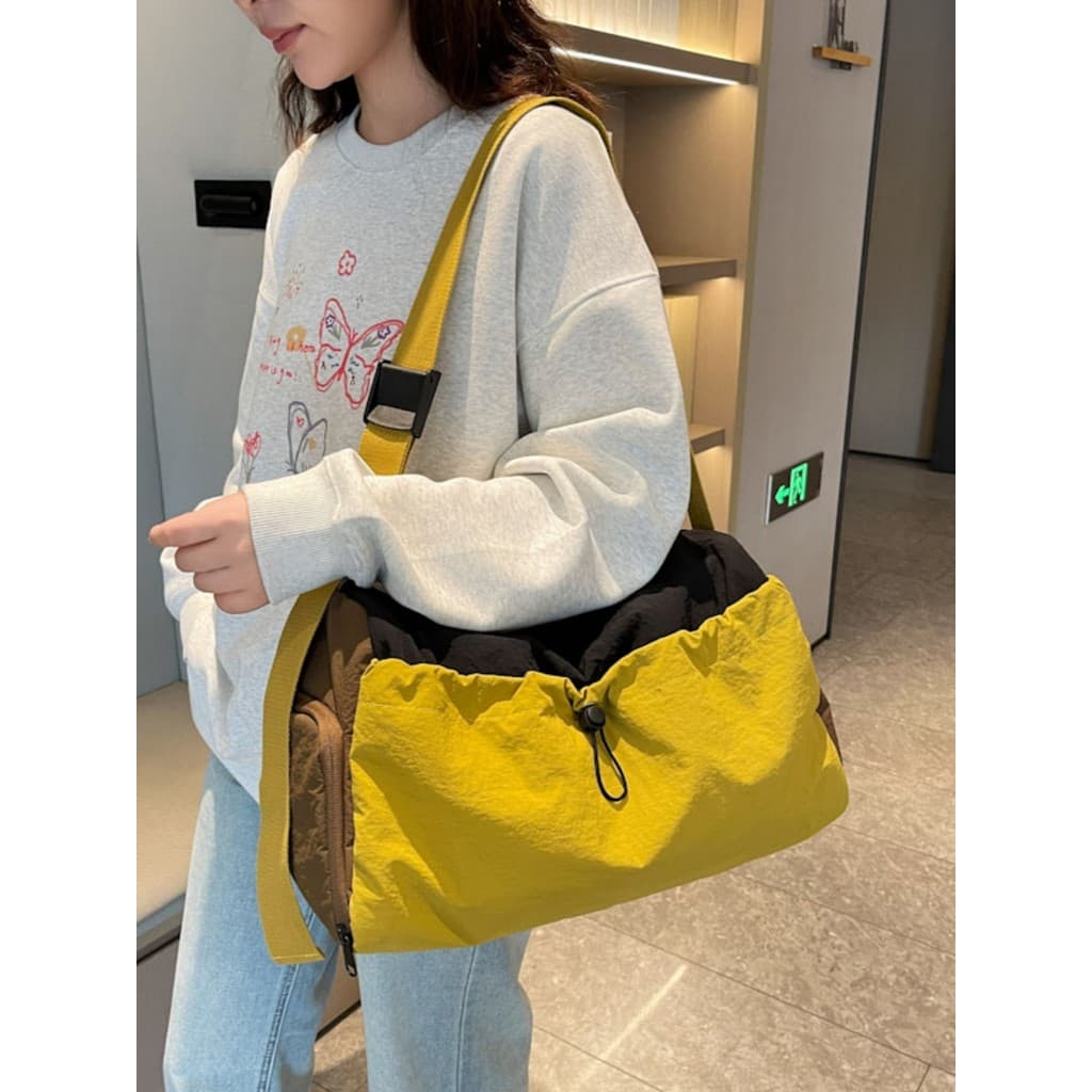 Bolsa esportiva para academia, bolsa mensageiro portátil para natação, viagem de negócios feminina, grande capacidade, c