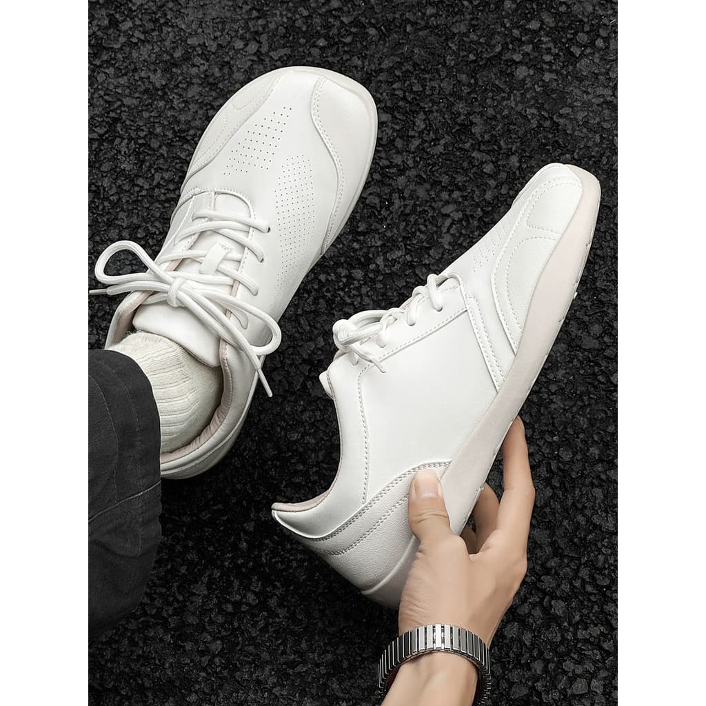 Sapatos de treinamento alemão masculino verão ventilação buraco branco tênis plana Forrest Gump sapatos casuais nicho ma
