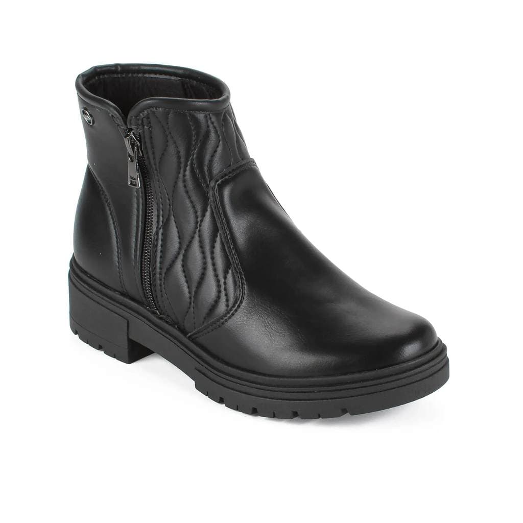 Bota Feminina Inverno Frio Cano Curto Preto Matelassê Dakota D2731 Original Ankle Boot