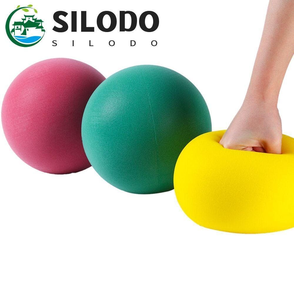 SILODO Bola De Esponja Sólida Brinquedos Silenciosos De Espuma Para Bebês Elástica Macia Jogos Ao Ar Livre Redução De Ru