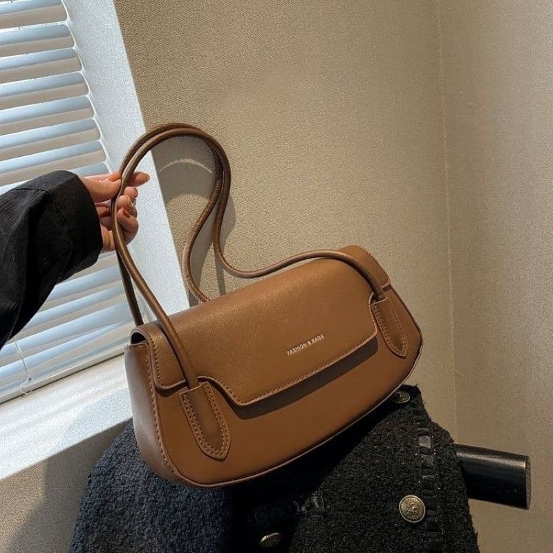 Bolsa De Ombro Feminina Elegante Com Alça Ajustável Couro Sintético Moderna Ideal Presente
