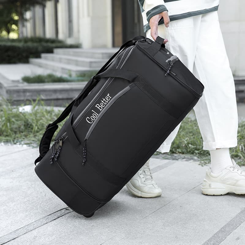 Bolsa de bagagem de mão, grande capacidade, dobrável, leve, à prova d'água, bolsa de viagem, tecido Oxford, bolsa de omb