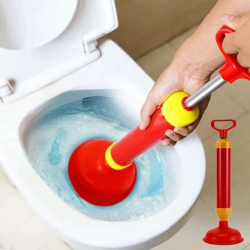 Desentupidor De Vaso Pia Sanitários Manual Alta Pressão Ultra Potente Com Borracha 150mm Tipo Bomba de Sucção
