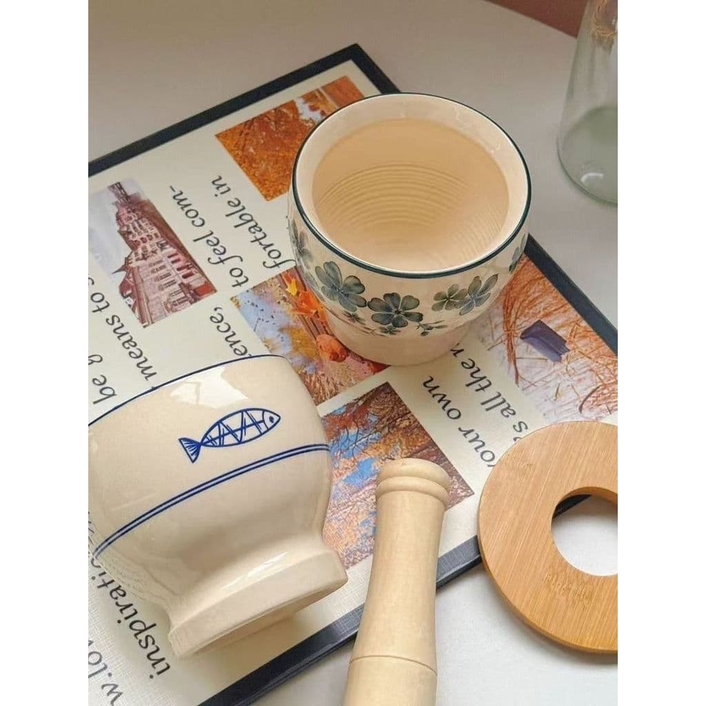 Cozinha pressionado alho ferramenta útil argamassa de alho doméstico argamassa de alho antiquado argamassa batendo