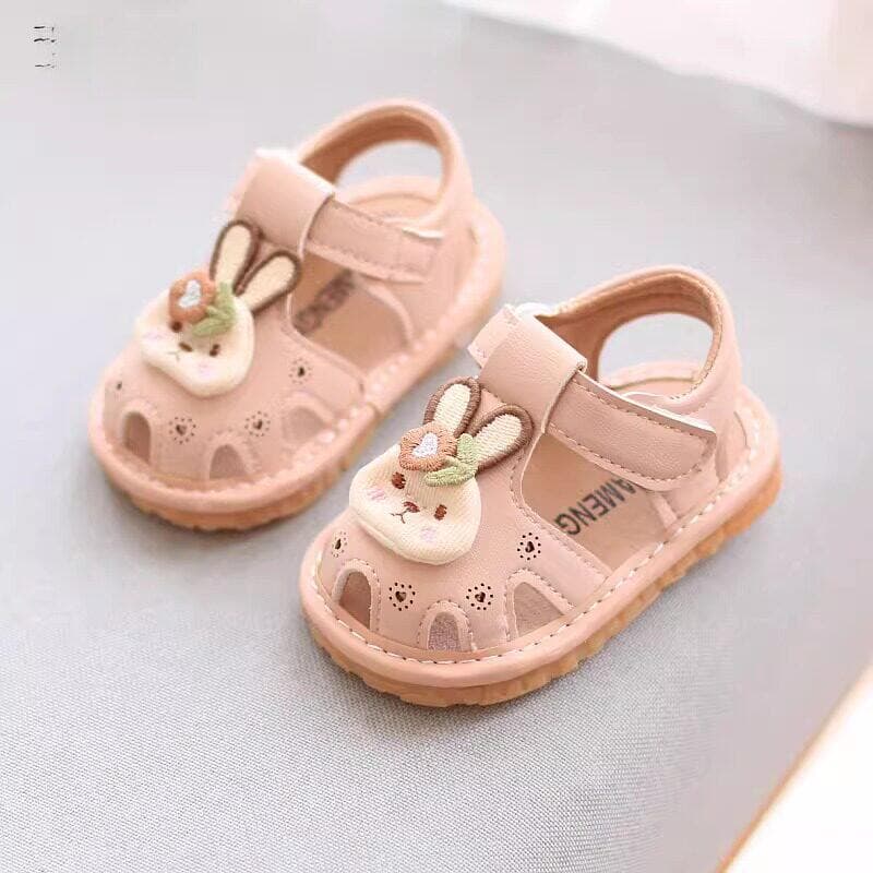 Sandálias Baotou fofas para meninas de 0 a 3 anos, sola macia, antiderrapante, princesa, sapatos para crianças pequenas,