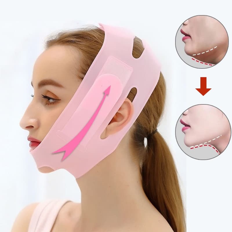 Cinto Fino De Silicone Para O Rosto V Lifting Line Shape Face Lift UP Máscara De Emagrecimento Facial