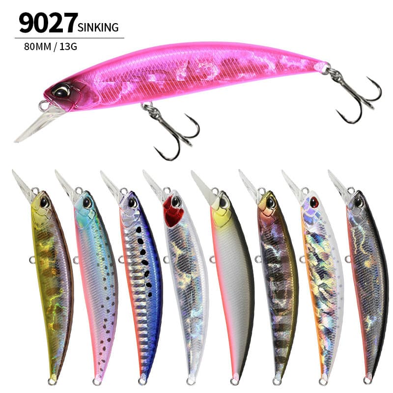 Isca Artificial de pesca 80MM/13G novo produto isca submersa Minnow isca dura plástico falso biônica