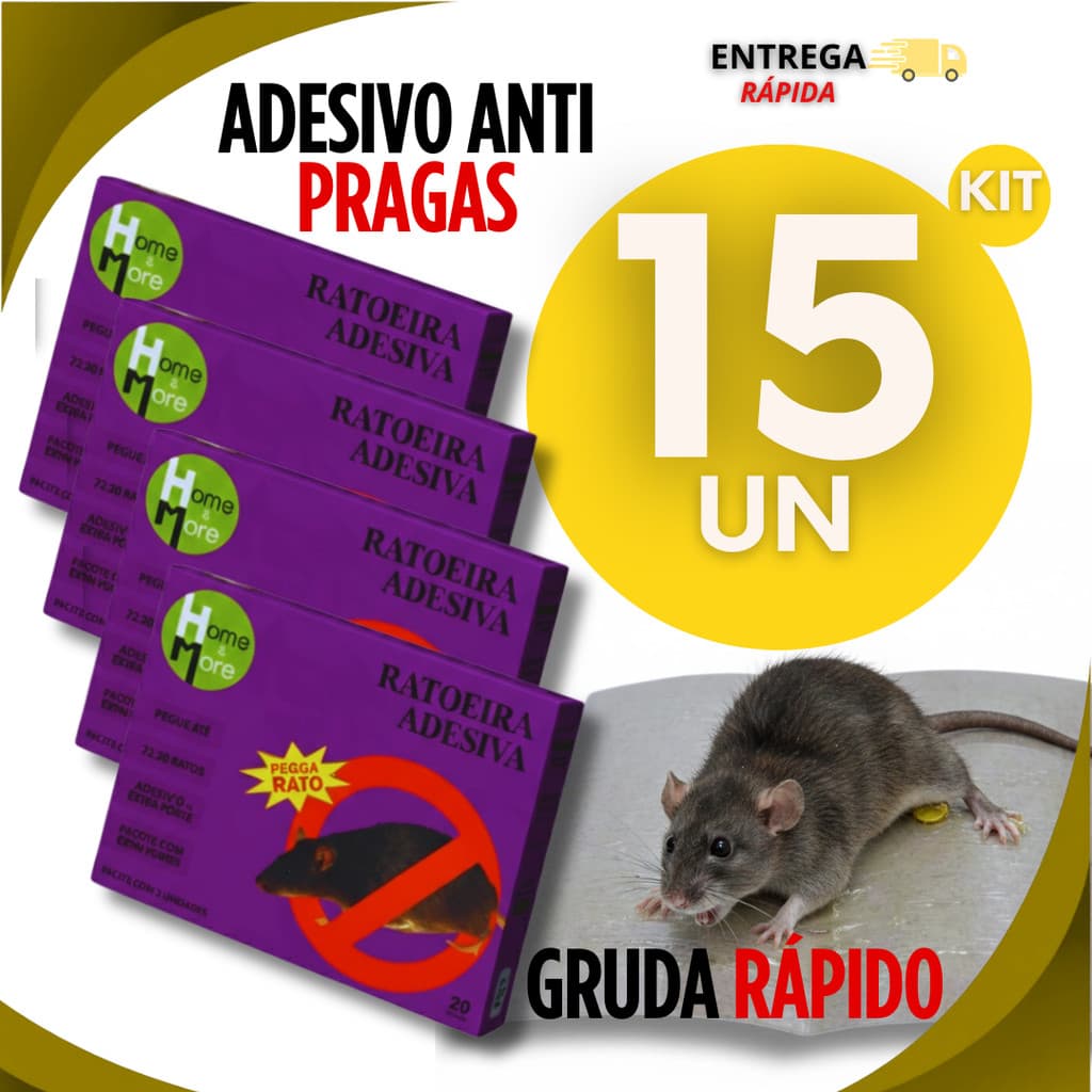 Cola Adesiva Isca Para Pragas Insetos Rasteiros Escorpiões Ultra Fixação Rápido Eficiente
