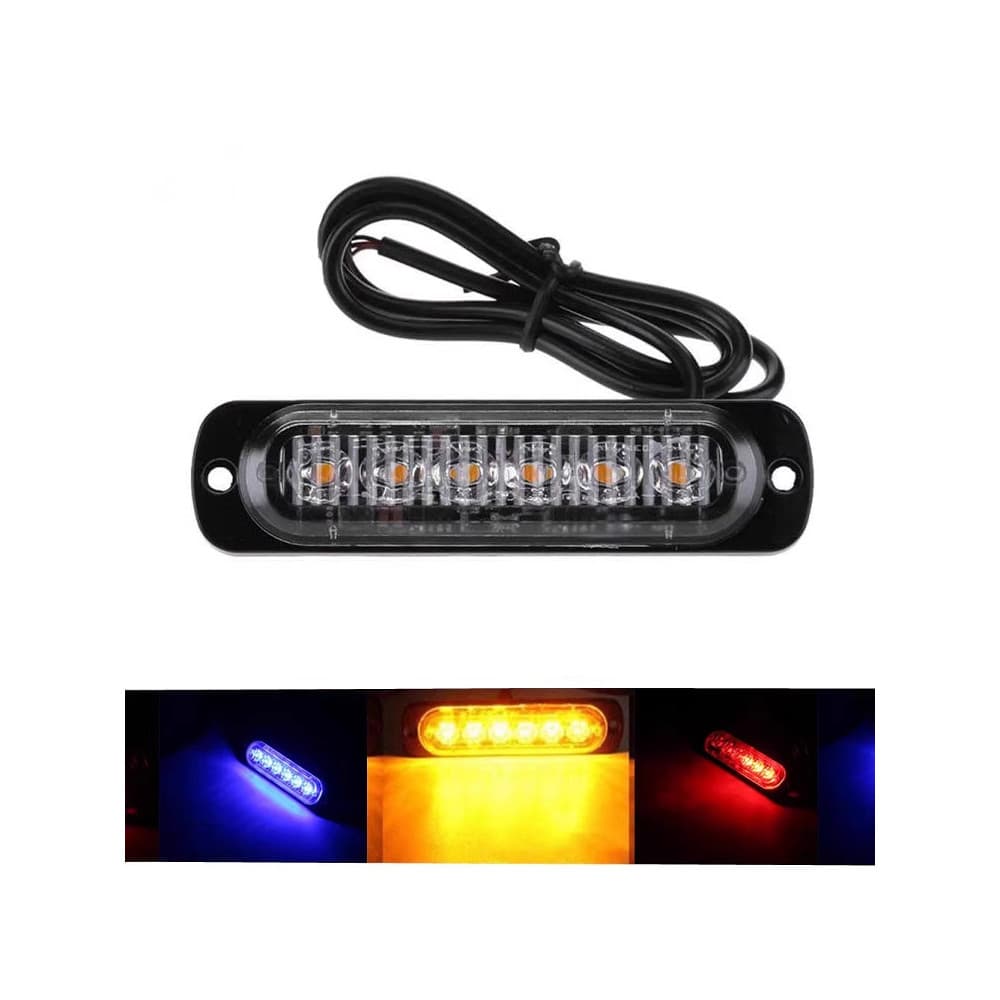 Luz lateral captador luz estroboscópica motocicleta modificado luz do carro caminhão Ultra-fino Universal strobe de