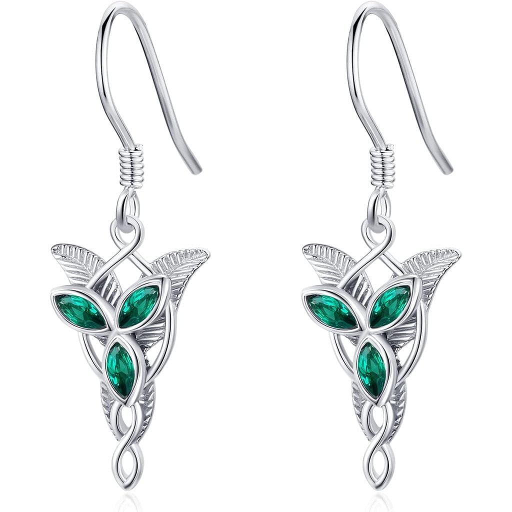 Brincos Pendentes Arwen Evenstar em Prata Esterlina S925, Joias do Hobbit, Presentes para Mulheres e Homens