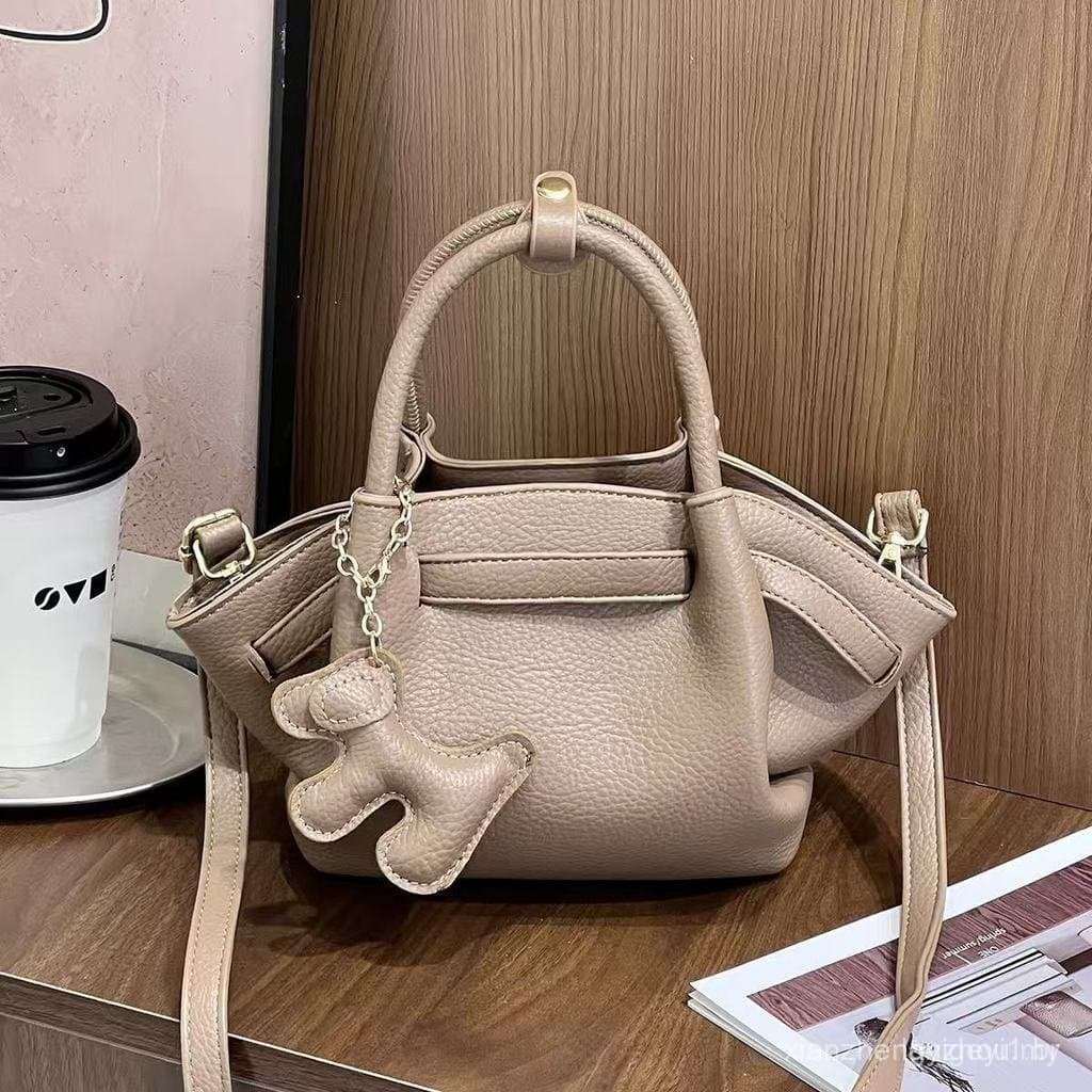 Bolsa Feminina Casual Elegante, Versátil, Estilo Dumpling, com Detalhes Decorativos, de Ombro e Transversal, Cor Sólida,