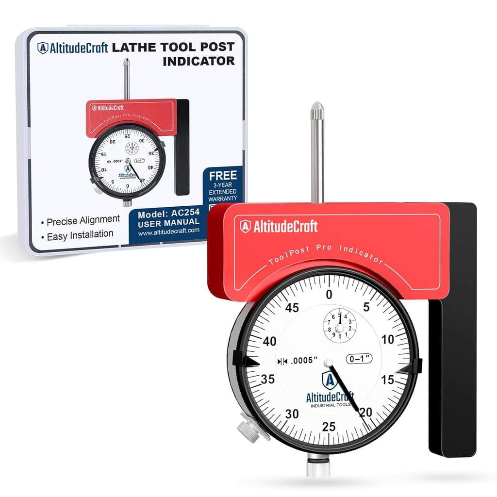 Suporte de Indicador para Porta-Ferramentas de Torno de Precisão, Indicador de Mostrador (.0005"), Ferramenta de Alinham