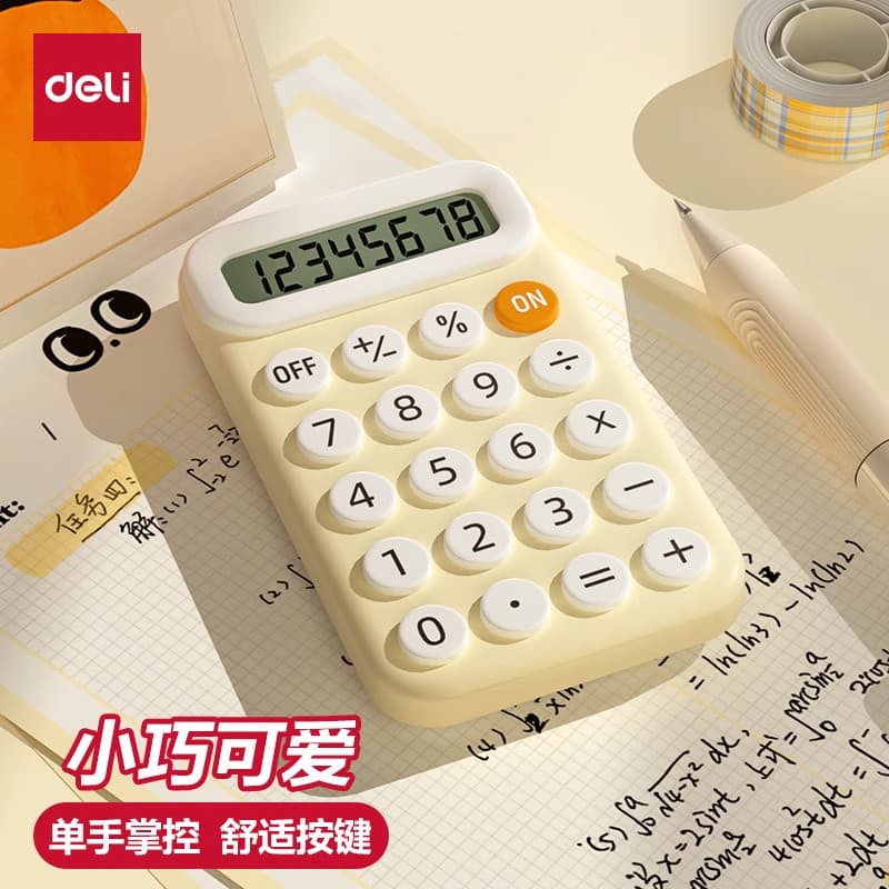 Deli Calculadora Mini Bonito Macaron Fresco Cor Estudante Computador Mini Calculadora Portátil