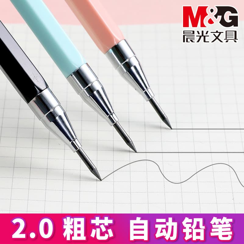 2.0 núcleo grosso lápis mecânico imprensa lápis estudantes da escola primária recarga substituível 2B lápis chumbo exame