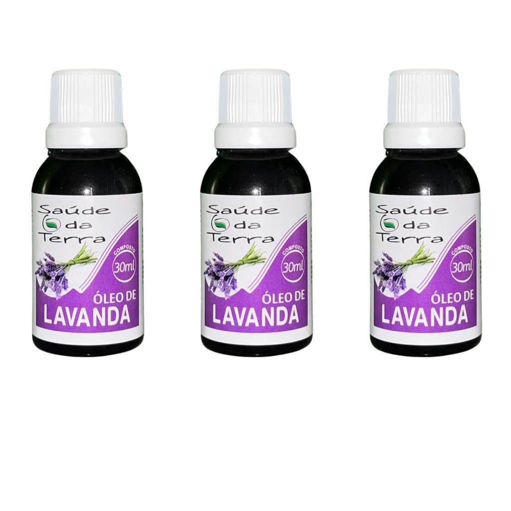 3 UN Óleo de Lavanda 90ml - Saúde da Terra - Produto 100% NATURAL