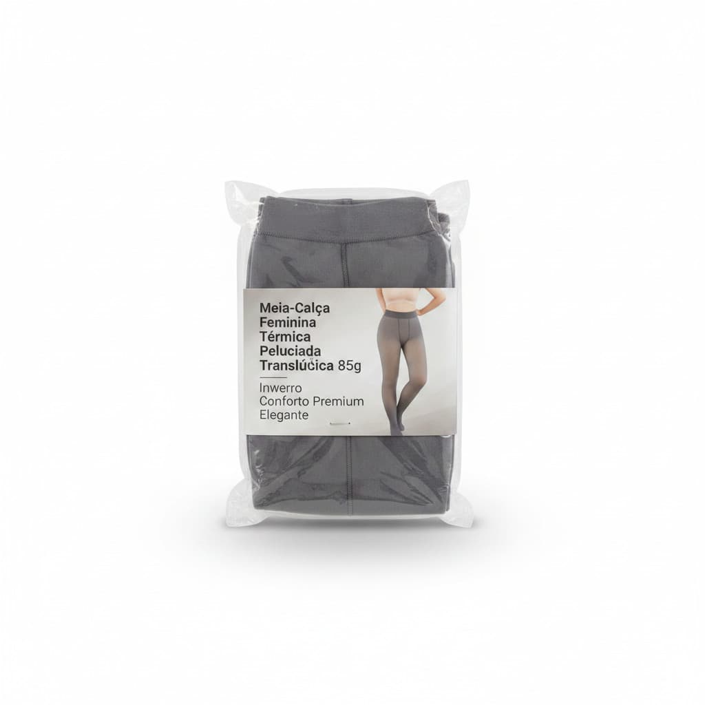 Meia-Calça Feminina Térmica Peluciada Translúcida 85g Inverno Conforto Premium Elegante