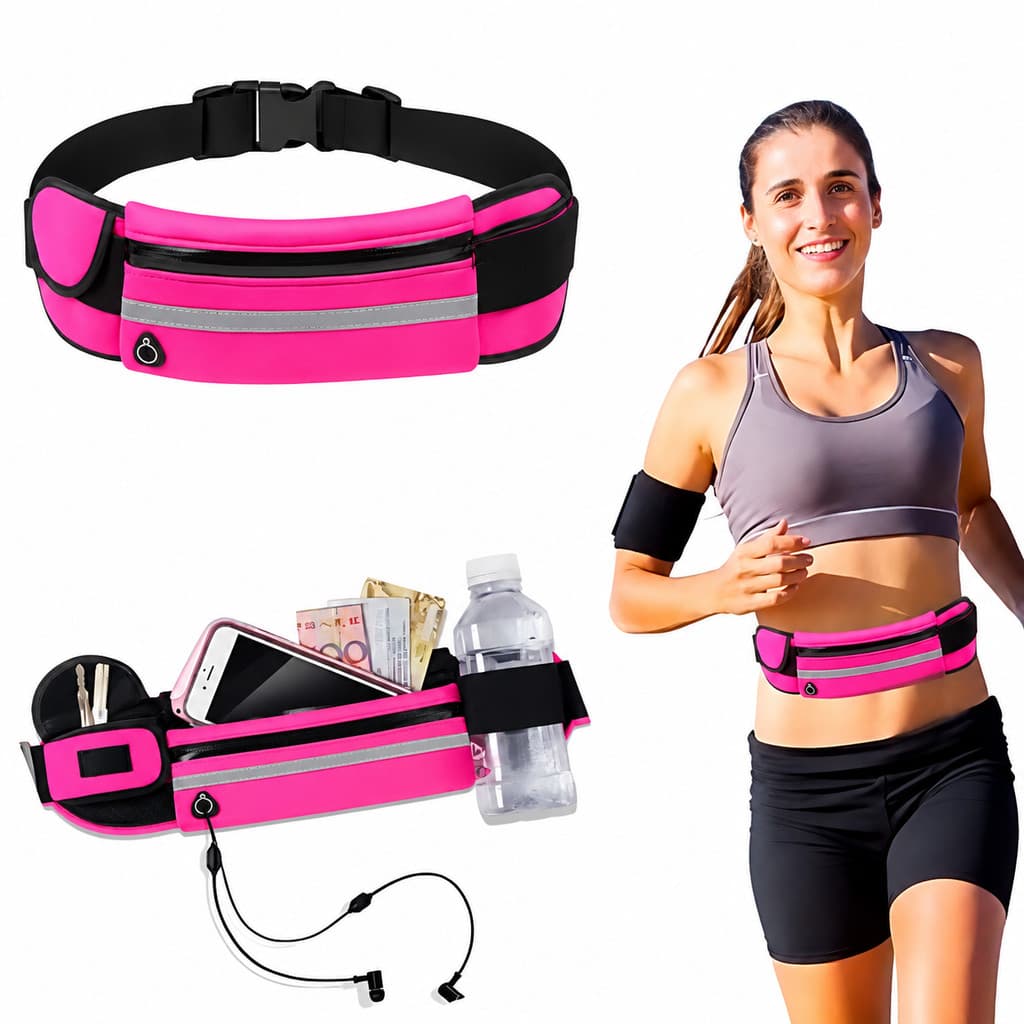 Bolsa Pochete Unissex Esportiva Sem Volume Compacta Leve impermeável porta celular porta garrafa