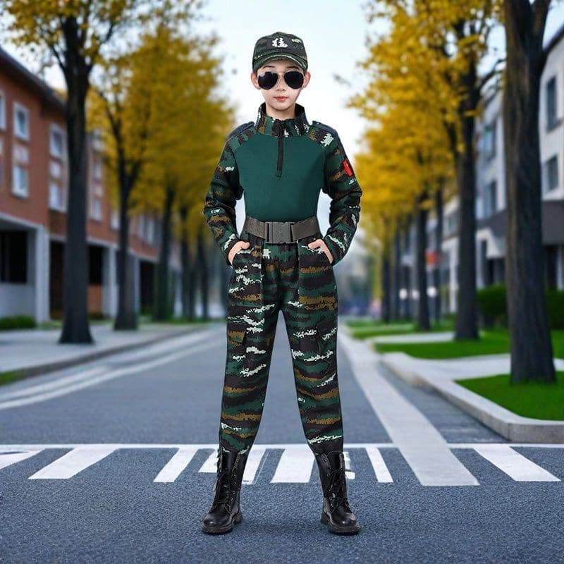 Uniformes de camuflagem para crianças Meninos Meninas Ternos Alunos do ensino fundamental Uniformes de treinamento milit