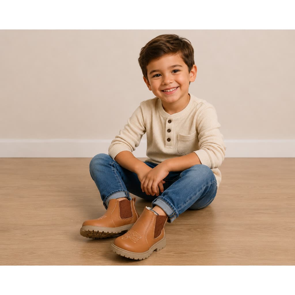 Bota Botinha Infantil Jeca Infantil Masculina Menino Bebe Bordado