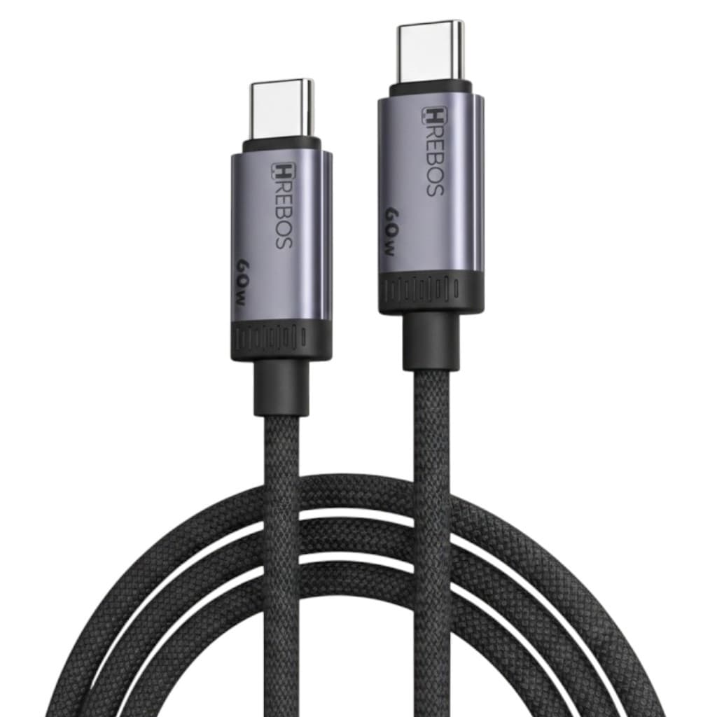 Cabo Type-C x Type-C 60W 2M NovaBraid Premium para Carregamento Rápido