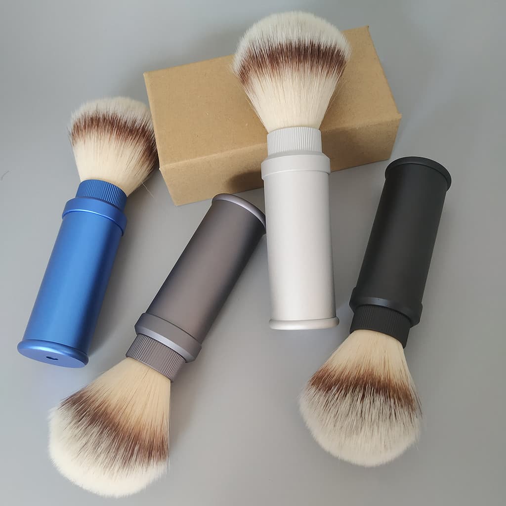 Di Shi Aisha Escova de barbear portátil masculina A2S Rayon Escova de barbear Escova de barba