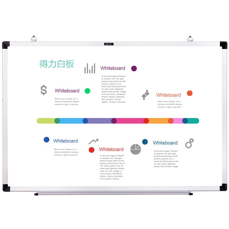 Deli 7851 quadro branco 45*30cm pendurado quadro de escrita adesivo de parede branco classe ensino treinamento nota quad
