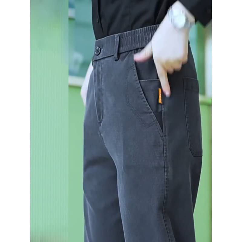 2025 calças casuais de venda quente masculinas outono grosso novo estilo solto em linha reta All-match calças de pai mas