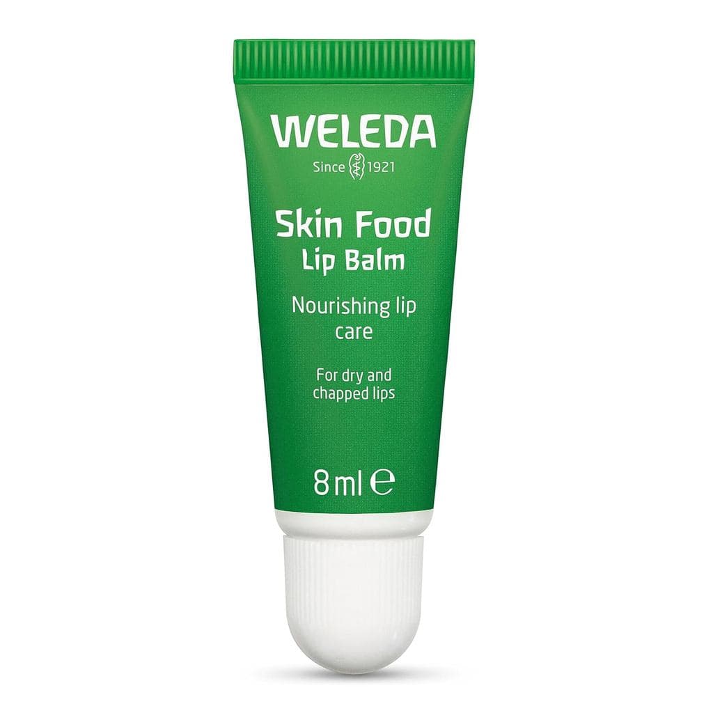 Manteiga Labial Weleda Skin Food, 0,27 Onças, Cuidado Labial Hidratante Rico em Extratos Vegetais com Óleo de Semente de