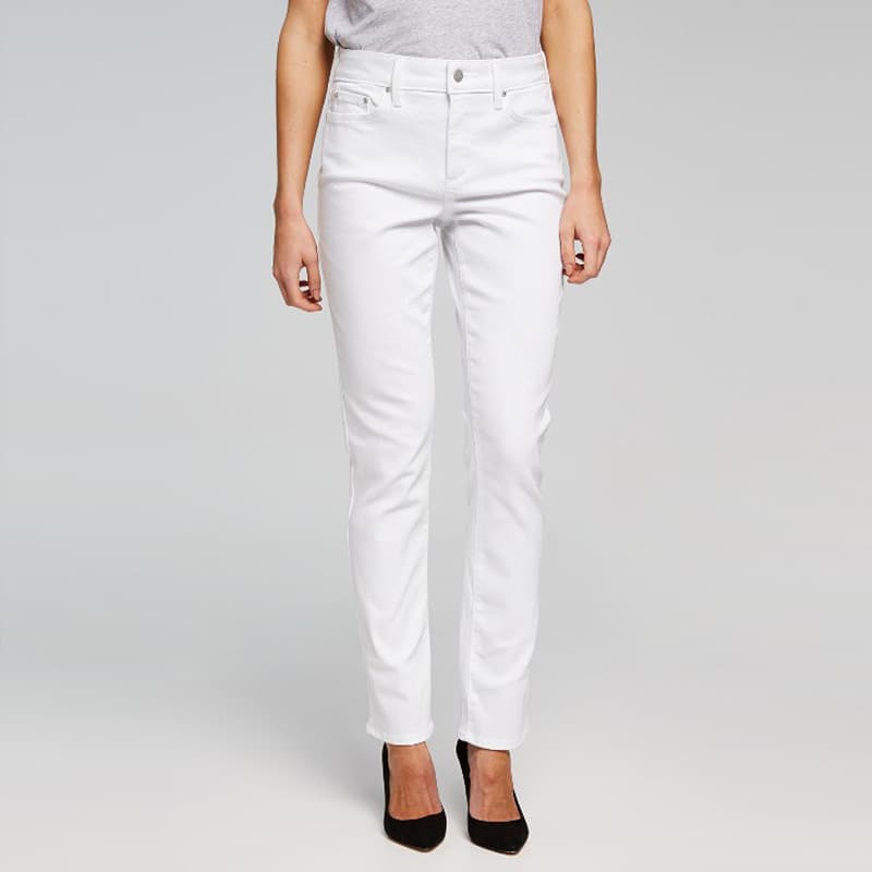 Primavera novo estilo comércio exterior pedido Original branco Casual Jeans feminino tamanho grande meados de cintura al