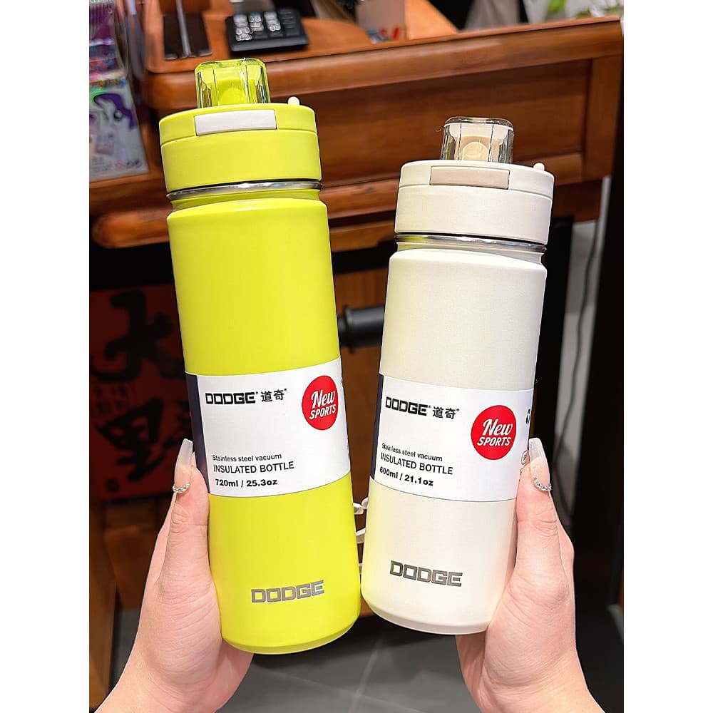 Dodge copo térmico duplo para beber, copo de água ao ar livre masculino de alto valor 2024, novo copo de água portátil d