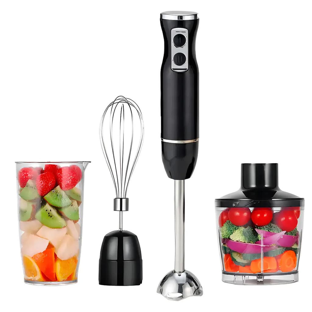 Mixer Triturador Turbo 4 Em 1 400W Processador Alimentos 220V Blender Batedor Copo Fuet Eletrico Cozinha Cocçao Pratos