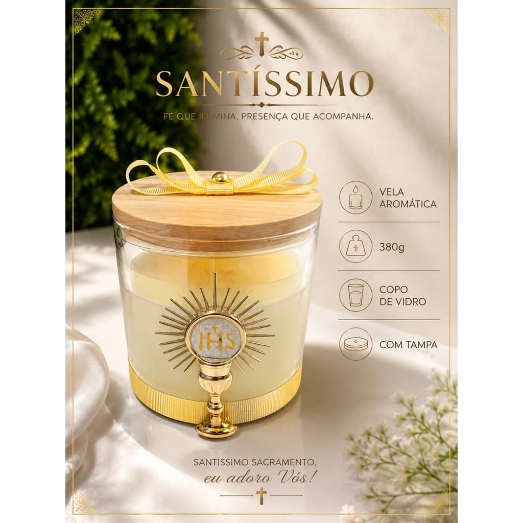 Vela Aromática Santíssimo 370g Copo de Vidro