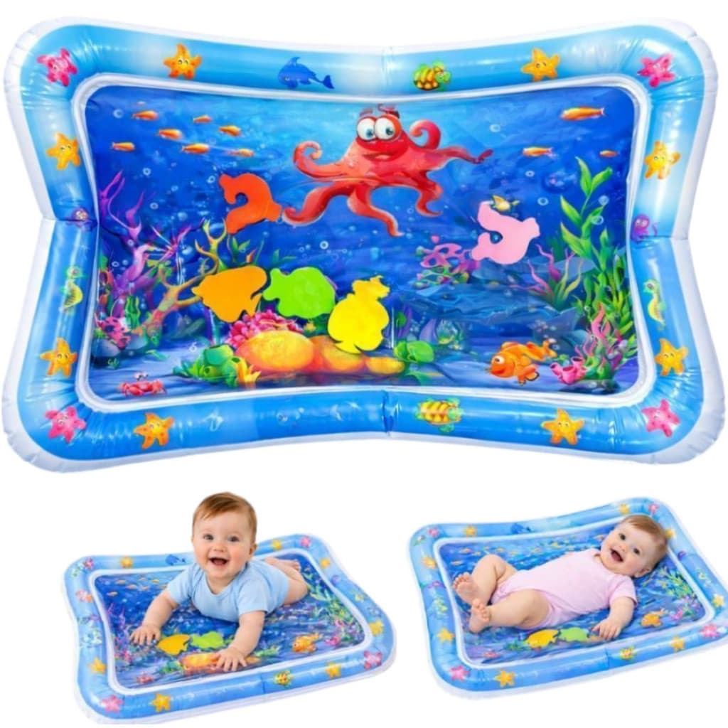 Tapete Infantil Bebê Inflável com Água para Atividades Sensorial Almofada Tummy Time Menino e Menina