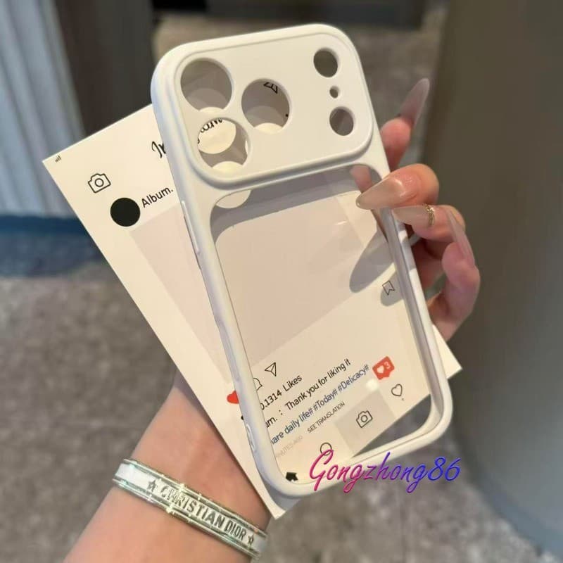 Capa À Prova De Choque Acrílica Transparente Minimalista Para iPhone 17 16 15 14 13 12 11 Pro Max