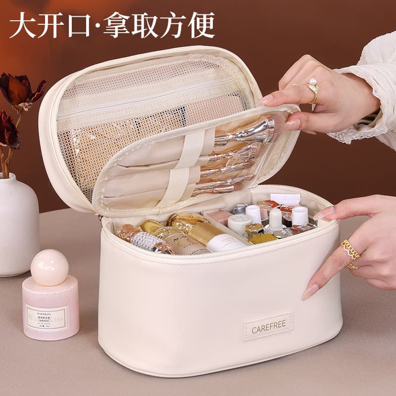 Oval sonho classificação Multi-camada de armazenamento saco cosmético feminino portátil grande capacidade pincel de maqu